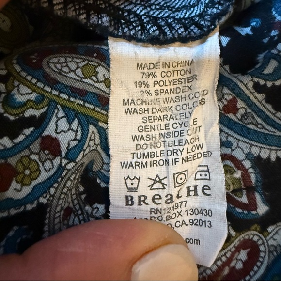 Prana | Dark Denim Wide Leg Trouser with Stretch | Sz 10 - Picture 6 of 6